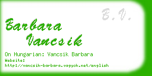 barbara vancsik business card